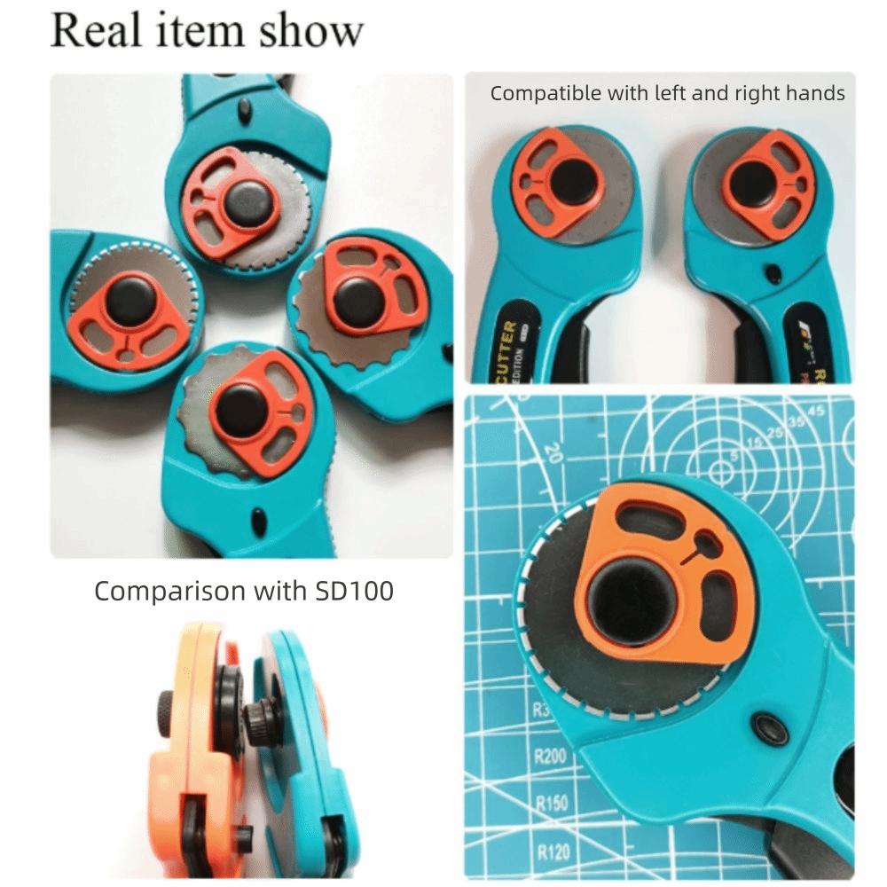45Mm Size Rotary Cutter Easy Tearing Durable Construction Wavy Edge Cutter Soft Sheet Compatible Lacework Cutting Tool