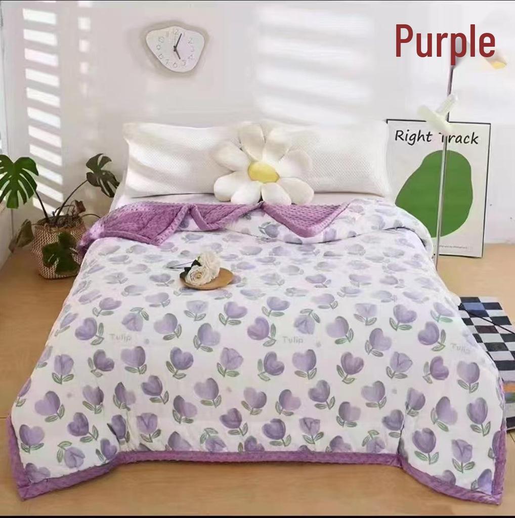 Popular Class A Bean Velvet 3D Massage Quilt – Four Seasons, Lightweight, and Warm for Home or Dormitory Use