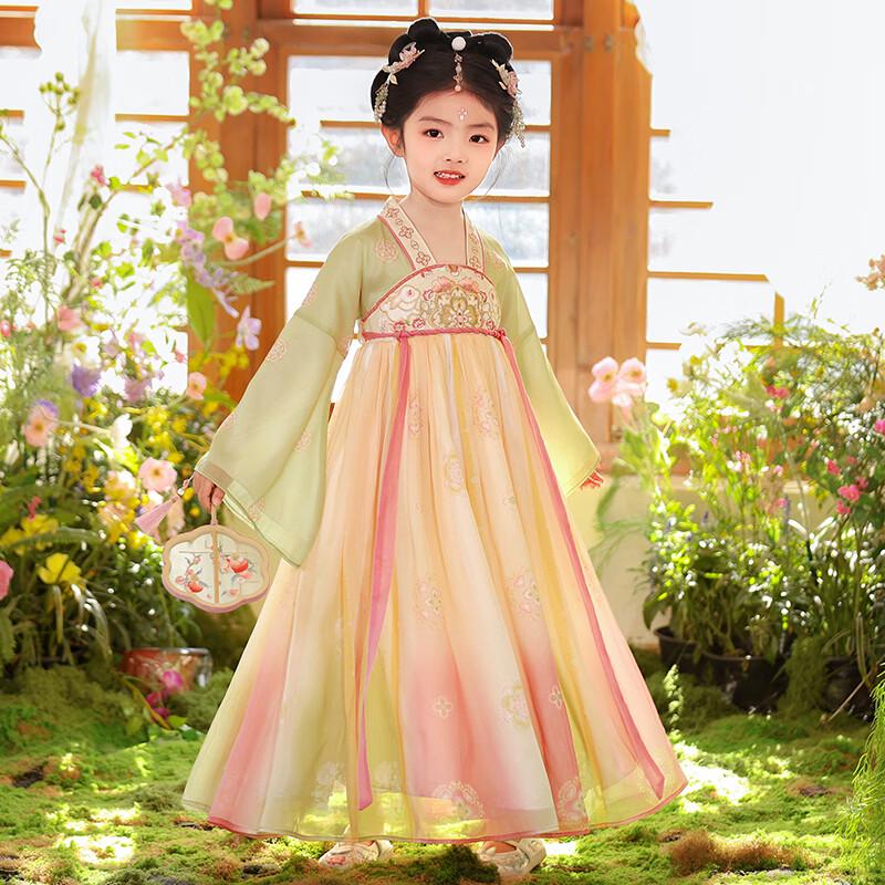 Anneyol Girls  Summer Chinese Style Hanfu Princess Dress 120