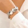 European & American Metal Textured Geometric Elastic Bracelet - High-End Simplicity