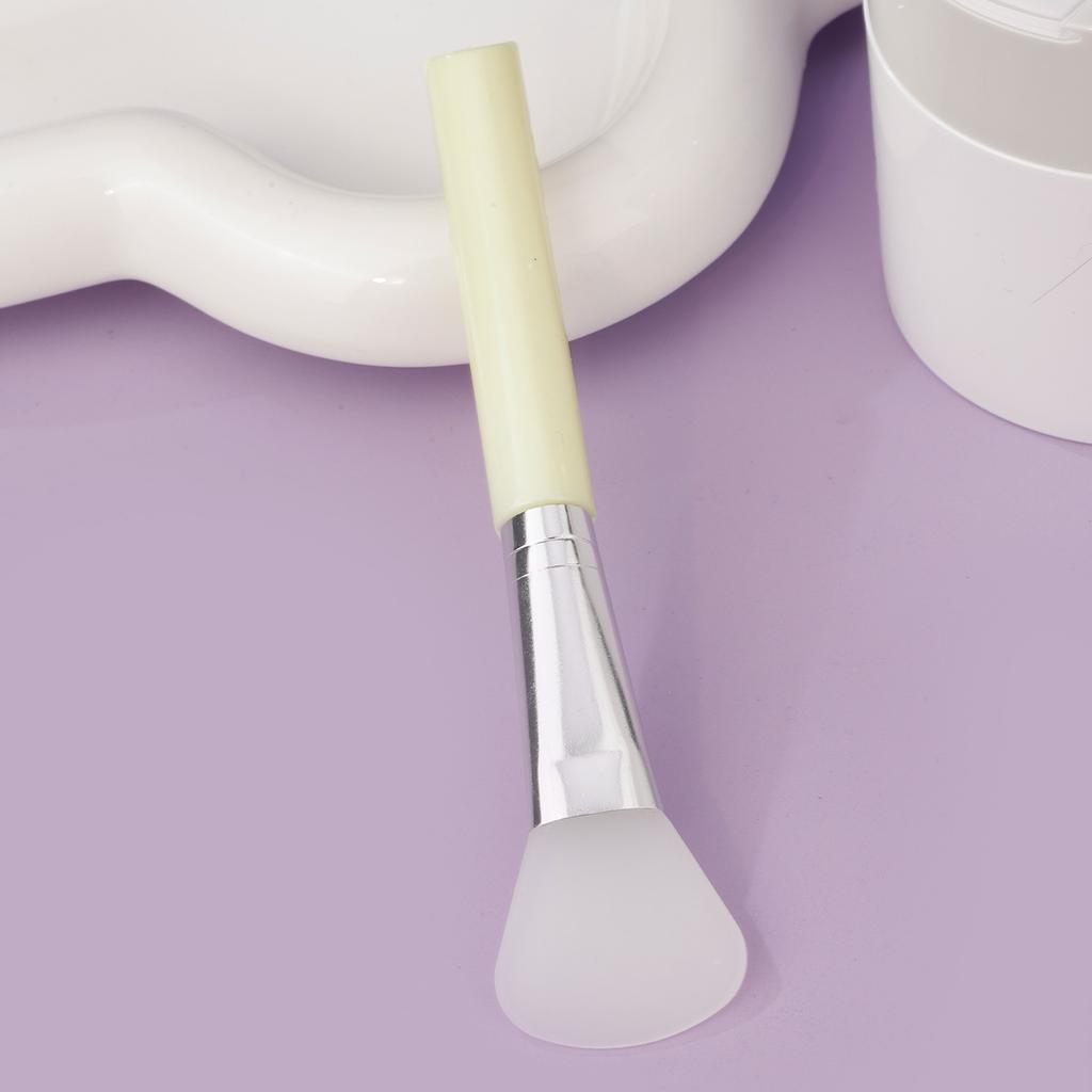 Slant Tail Rod Soft Head Silicone Mask Brush Hydrotherapy Application Mud Film Face Application Silicone Beauty Salon Film Adjustment Brush