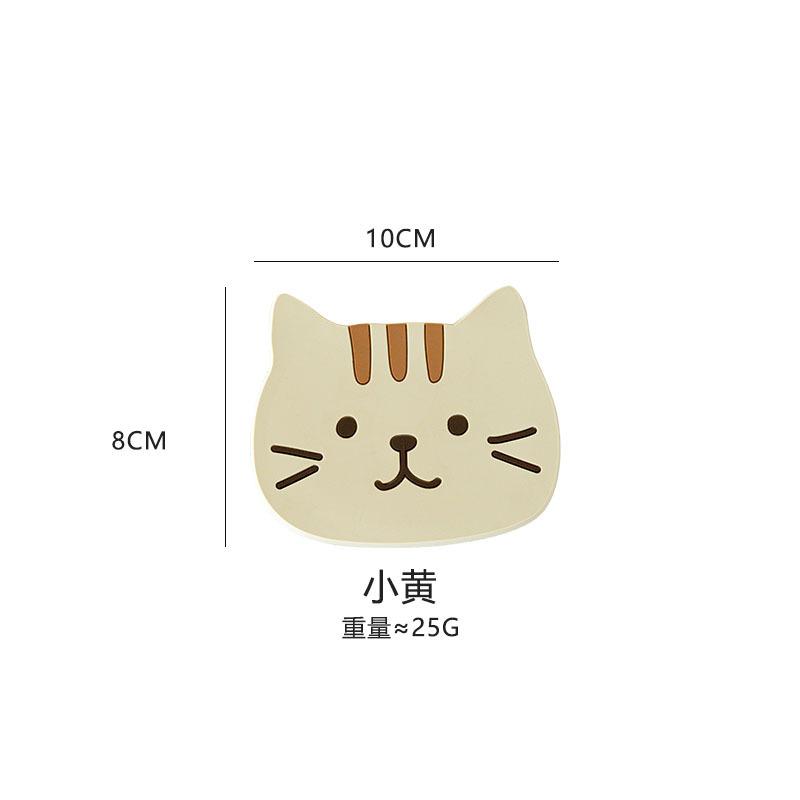 

Cute Cat Cup Coasters Reusable Silicone Drink Coasters Non Slip Washable Heat Resistant Glass Cup Rubber Pad Mat Novelty S