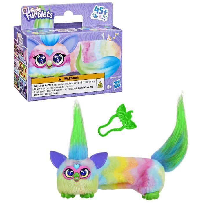 Furby DJ Furblets Can-Dee-Swirl, Mini peluche électronique, jouet pour enfant, 45 sons et musiques, dès 6 ans