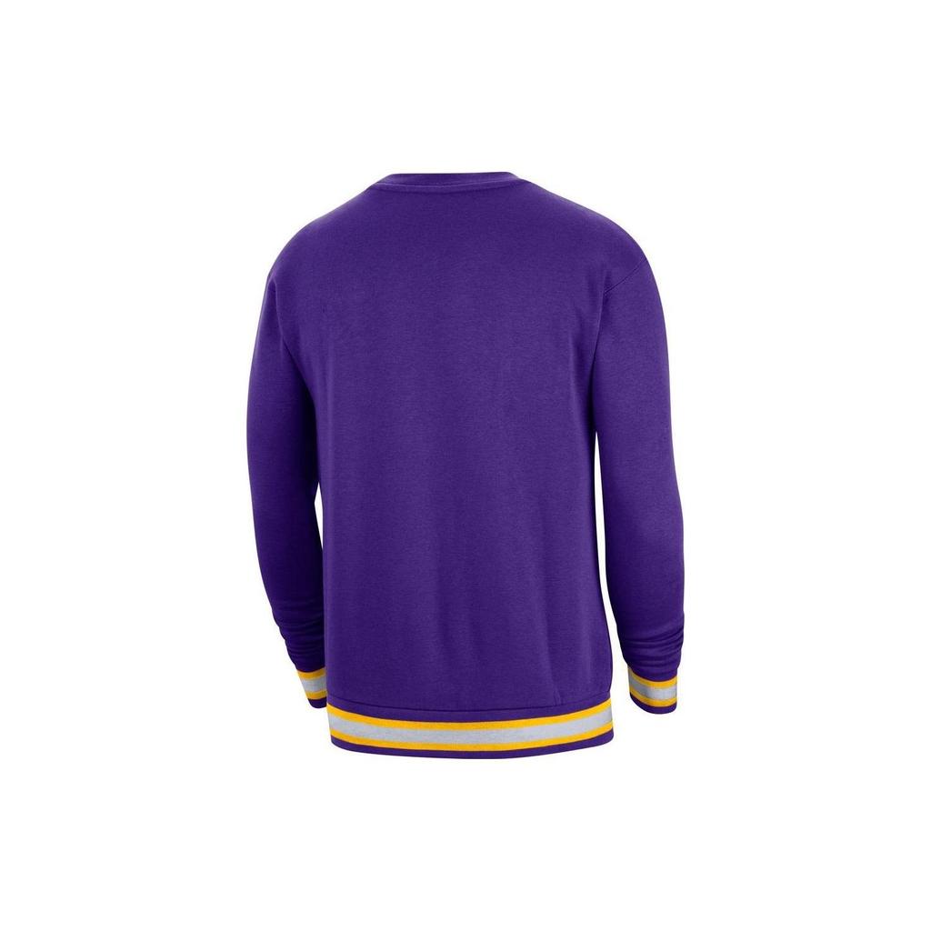 Nike NBA Los Angeles Lakers Courtside Fleece Loose Fit Sweatshirt Purple Men Streetwear DN4707-504