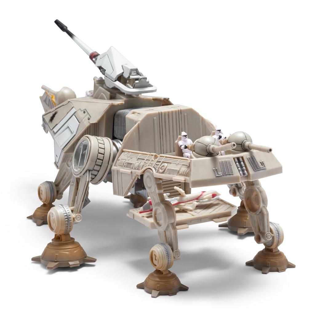 Star Wars Micro Galaxy Squadron AT-TE - 9-inch 6-legged vehicle with 2.5-inch speeder and 5 1-inch microfigure accessories