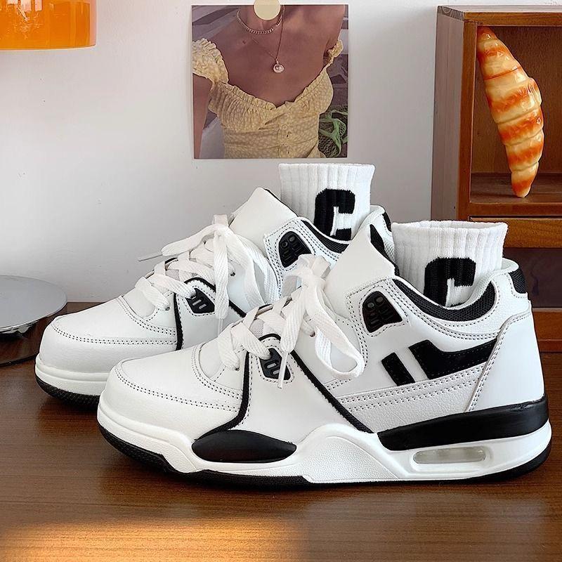 Air cushion shoes women's 2025 new autumn breathable and deodorant white shoes women's thick-soled heightening and shock-absorbing sports shoes