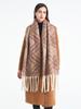 Women Winter Knitted Scarf Headscarf Ladies Casual Elegant Plaid Tassel Warm Scarve Mujer Foulard Thick Wrap Shawl Fashion New