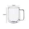 120/250/350ml Heat Resistant High Borosilicate Glass Cup Double Wall Glass Coffee Milk Beer Cups with Handle Kitchen Tools Gifts