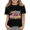 Children's Casual and Fashionable Round-Neck Printed Short-Sleeve Top for Back-to-School