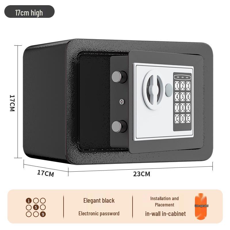 Compact Steel Wall-Mounted Electronic Password Safe