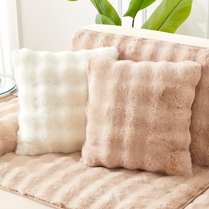 Rabbit Plush Sofa Cover All-Inclusive Universal Sofa Cushion Winter Sofa Cushion Non-Slip Sofa Cover Sofa Cover