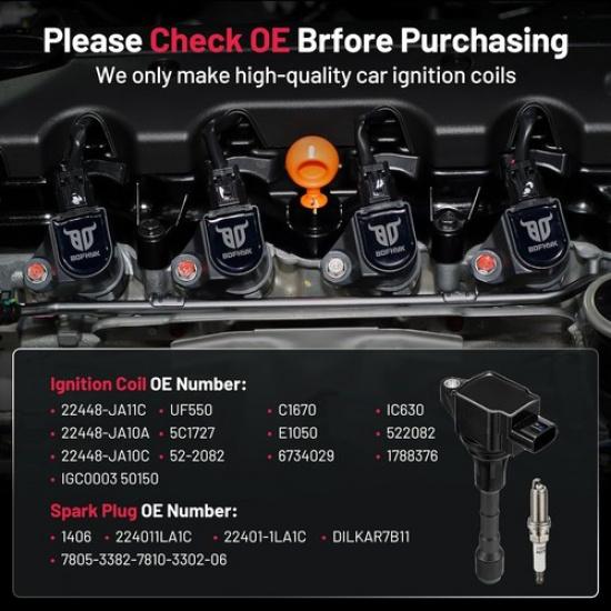 6 Spark Plugs And Ignition Coils Packs Fits Nissan Maxima Infiniti 3.5 V6 UF550