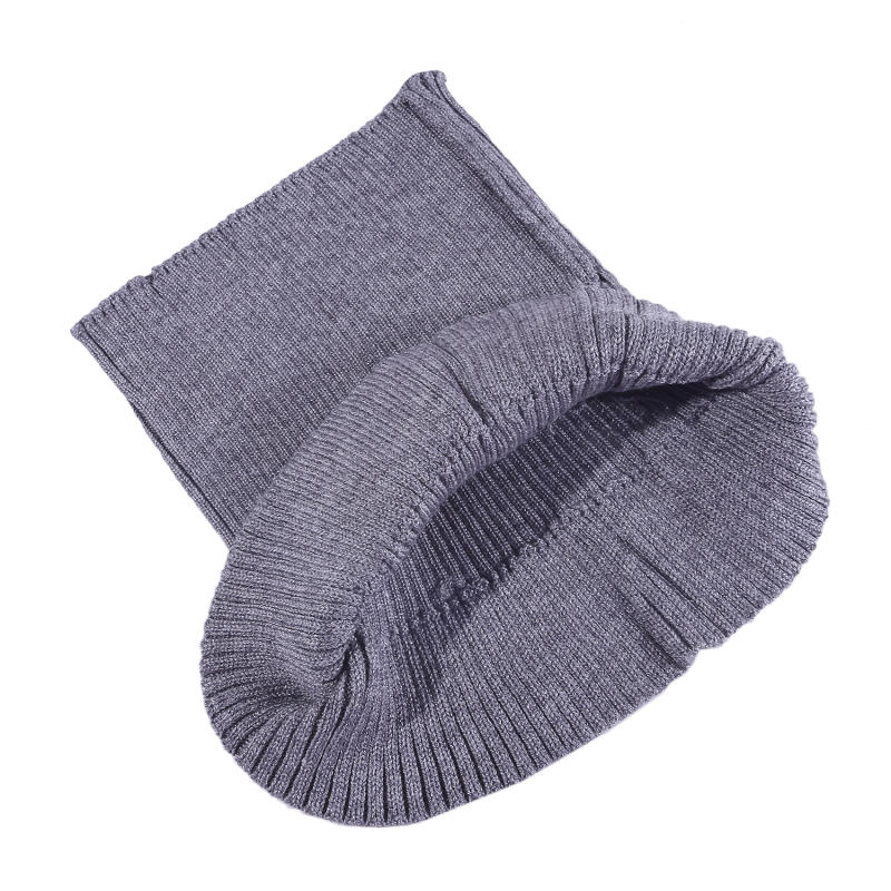Autumn Winter Women's Fashion Warm Neck Protection Head Scarf Stretch Knitted Wool High Neck Collar