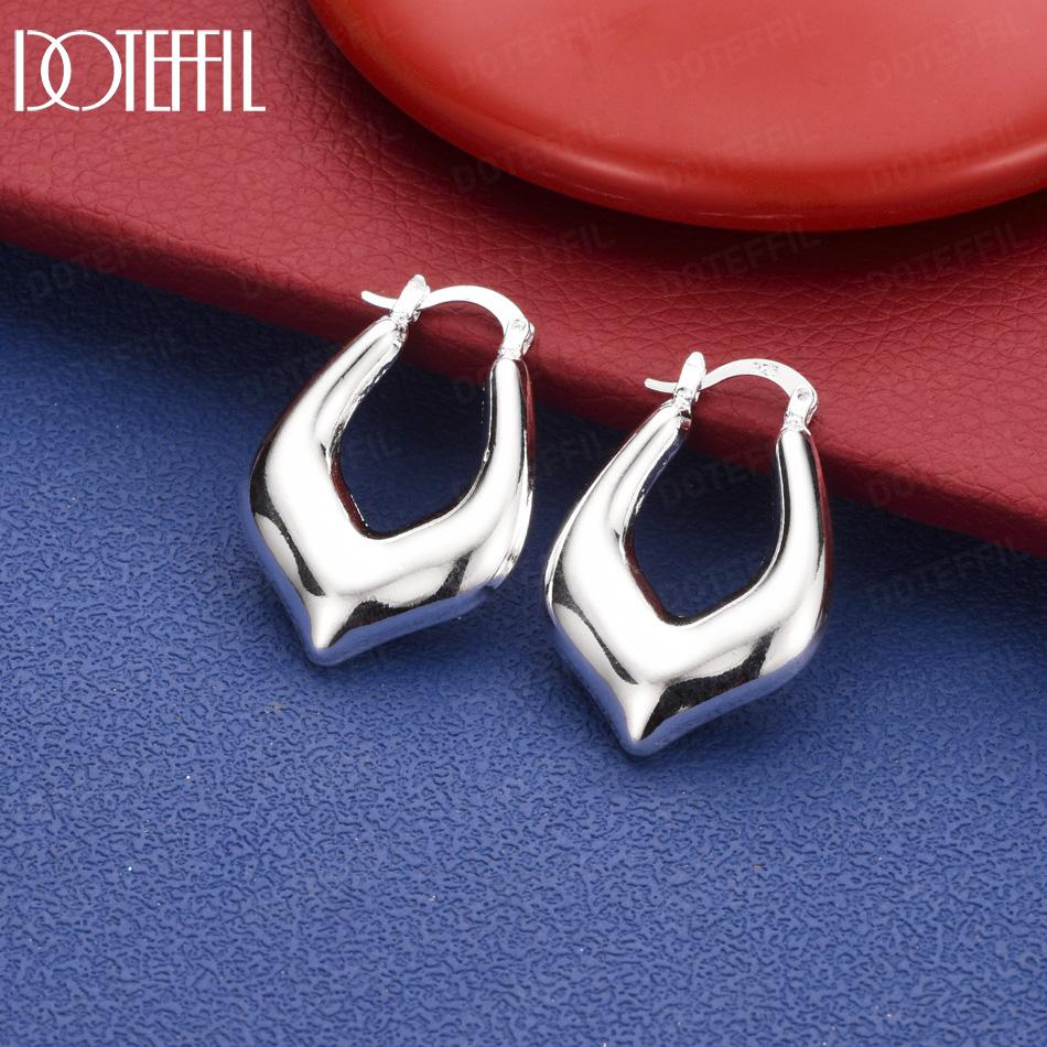 925 Sterling Silver Fashionable Polished Pointed Teardrop Earrings - Exquisite Wedding Jewelry