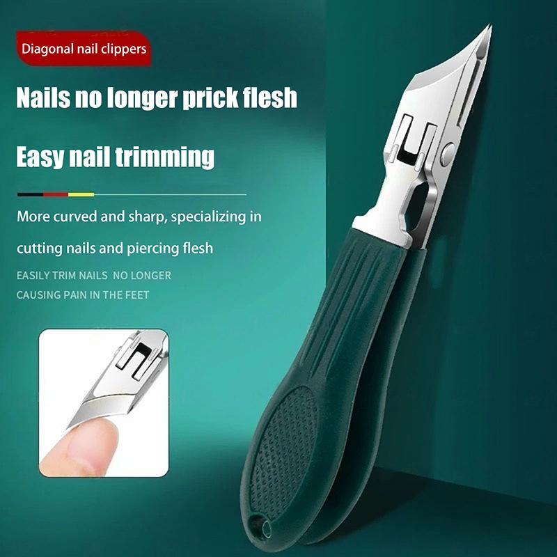 Professional Sharp Oblique Mouth Nail Clippers Trimmer Cutters Anti Sling Care Tools Chiropody Podiatry Stainless Foot Care Tool
