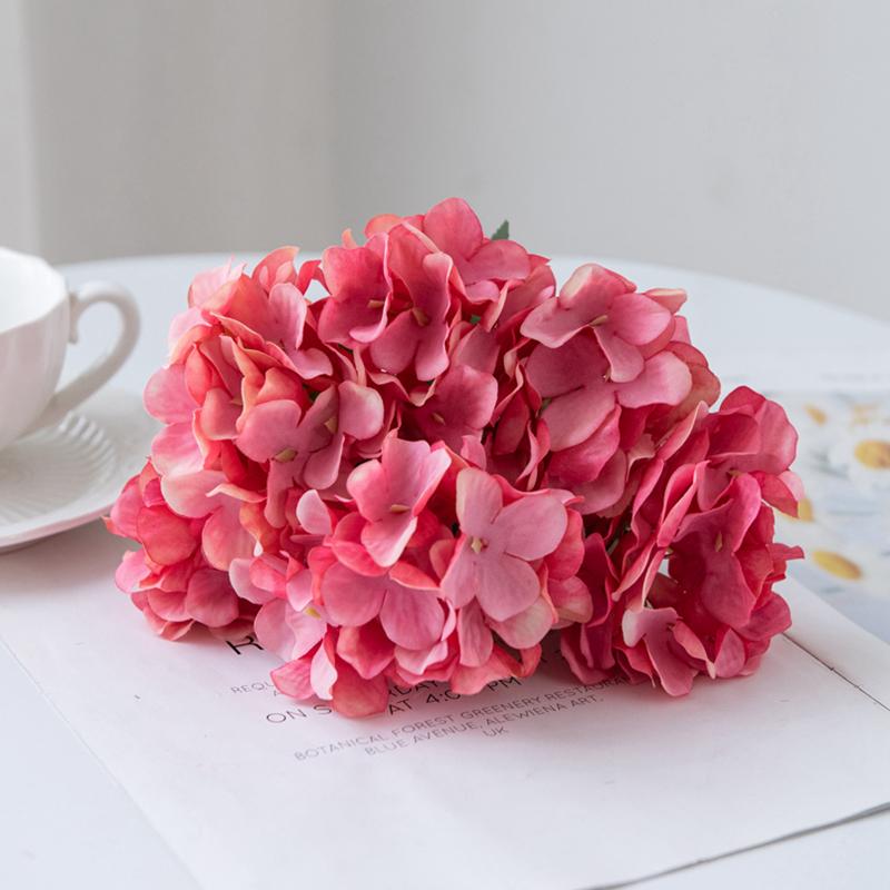 Artificial Flowers Silk Hydrangea Vase Home Room Decora Accessories Wedding Wreath Fake Plants Festival Garland Material Gifts