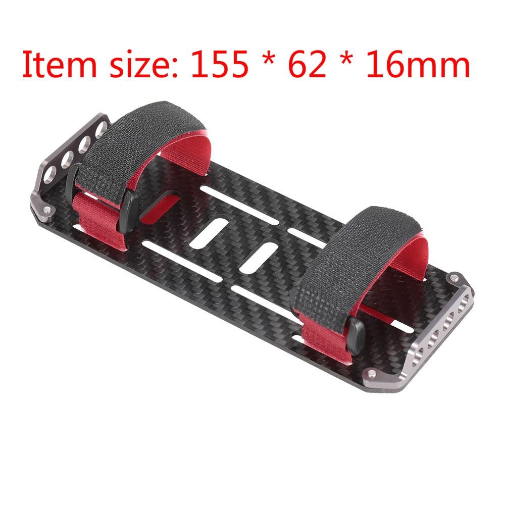 RC Car 1:10 Scale RC Crawler Cars Black Carbon Fiber Battery Mounting Plate for  Axial SCX10 CC01 F350 D90 RC4WD Model Toy Part