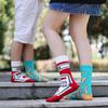Children's Asymmetrical Cartoon Mid-Calf Socks - Colorful Parent-Child Style, Trendy Fashion for Kids