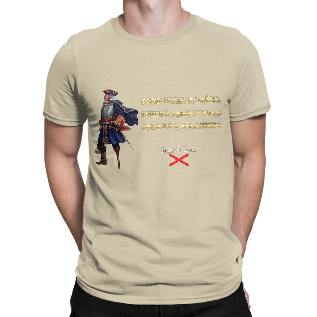 Unisex Admiral Blas de Lezo T Shirt Pure Cotton Tops Funny Short Sleeve Round Neck Tees Printed TShirt
