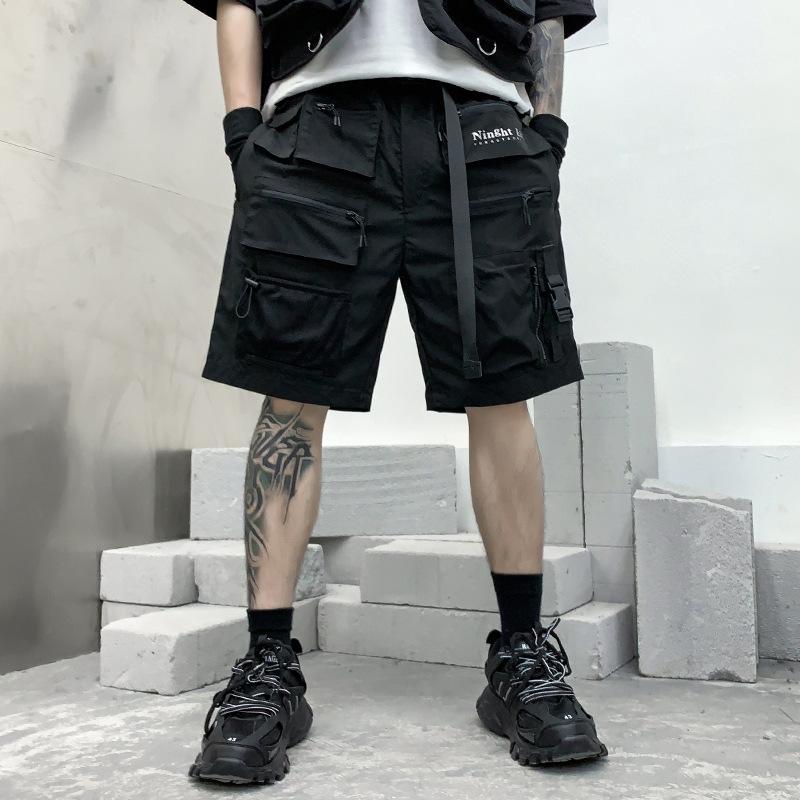 Pantaloncini Cargo Funzionali Tattici Multitasche Estivi Abbigliamento Uomo Stile Y2K High Street Punk Techwear Pantaloni Asciugatura Rapida Pantalone