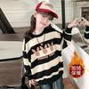 Girls Fleece Lined Sweatshirt Autumn Spring Long Sleeve Top For Big Kids Casual Warm Pullover