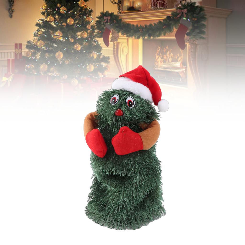 Elektrische Weihnachtsbaum-Puppe Weihnachtsmann Musikalisches Spielzeug Rotierend Tanzend Lustiges Spielzeug für Weihnachten Neujahrsparty Geschenke