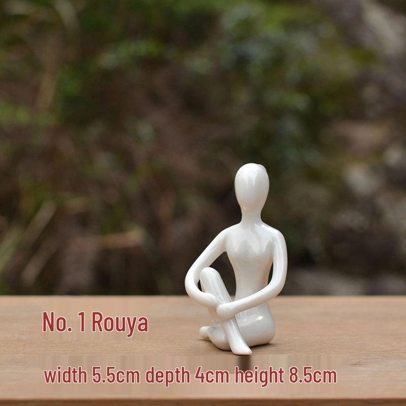 

Абстрактные керамические фигурки для йоги: Дзен Декор и Свадебные Подарки