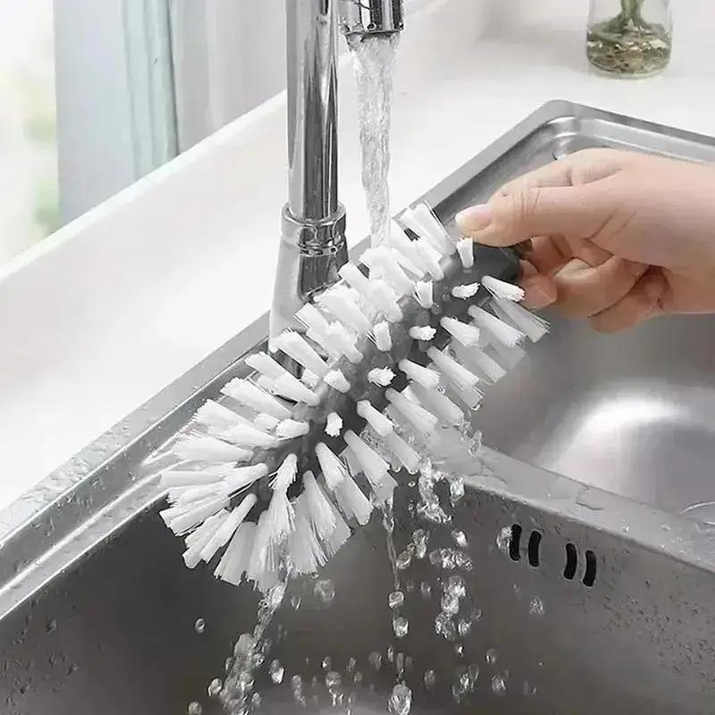 1 Pcs New Kitchen Wall Mounted Glass Cleaning Brushs Rotating Water Cup Brush Detachable Portable Cups Brush Suction Cups
