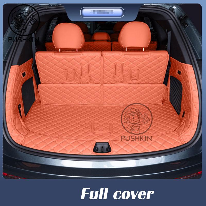 For BYD Sealion 8 ATTO 8 TANG L 2025 2026 PU Leather Car Boot Mat Rear Trunk cushion Mat Cargo Liner Tray Protect