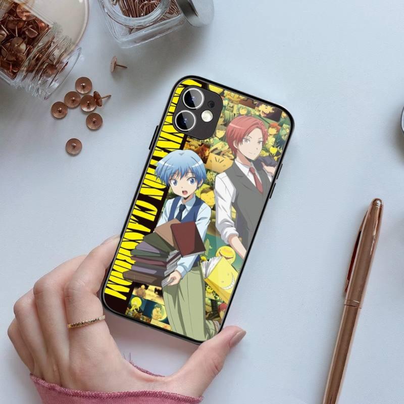 Assassination Classroom Phone Case For IPhone 14 13 12 11 XS X 8 7 6 Plus Mini Pro Max SE 2022 Black PC TPU Glass Phone Cover
