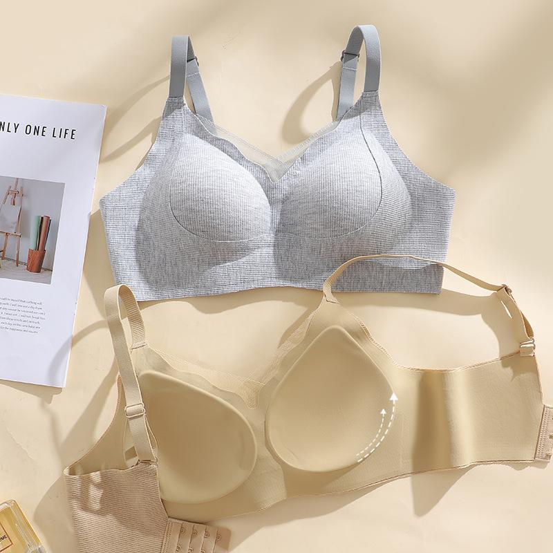 Small Breasts Gather Underwear Women's Anti-gravity Grinding Fixed Cup Anti-sagging Breast No Steel Ring Lift Up Bra