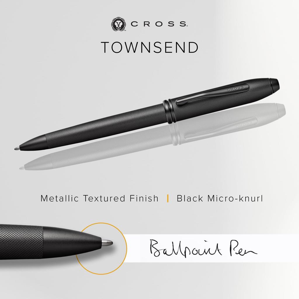 CROSS Townsend Midnight Black Ballpoint Pen Oil-Based NAT0042-62 (Officially Imported)