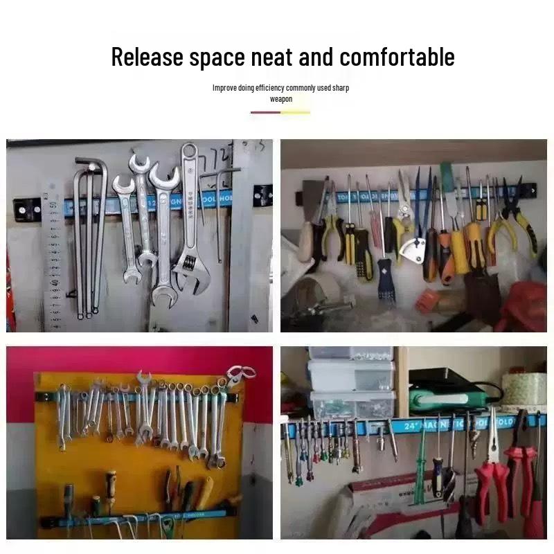 Magnetic Tool & Cutlery Holder - Strong Magnetic Rack for Kitchenware & Hardware Storage