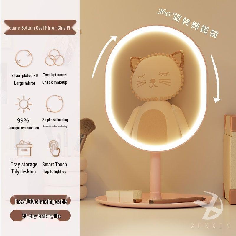 Tabletop LED Makeup Mirror: High-Definition, Compact Mirror for Dressing Table