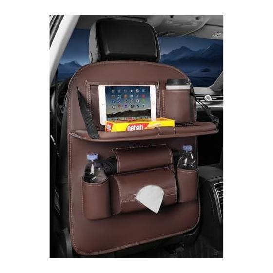 Upgraded Car Rear Seat Storage, Seat Back Pocket, Car Storage Pocket, Kick Guard, Rear Seat Storage, Waterproof and Stain Resistant, Multifunctional,