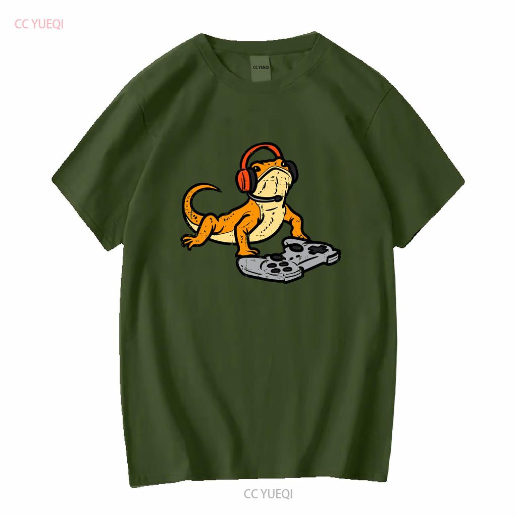 New Bearded Dragon Video Gaming Funny Gamer Animal SHIRT MADE IN USA Size S 3XL vintage Washed designer clothes Versatile Soft