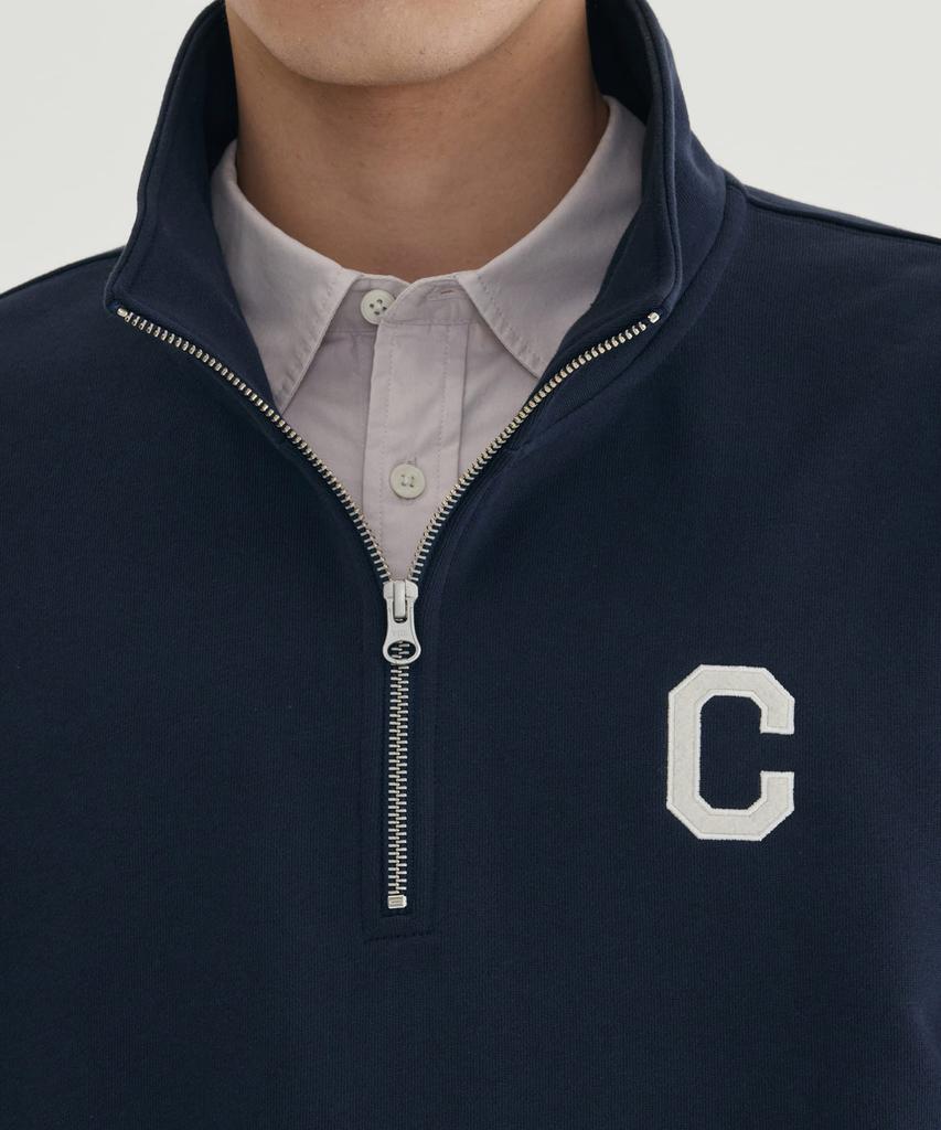 COVERNAT C-Logo Half-Zip Sweatshirt Heather Gray