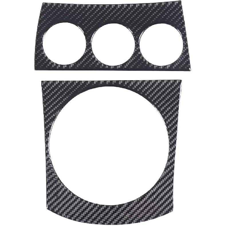 Daeiclru Soft Carbon Fiber Central Control Gear Shift Panel Trim Compatible with Nissan 350z 2003-2006, Gear Shift Panel Decoration Cover Sticker,