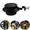 Power New Solar Powered Outdoor Garden Light Gutter Fence 3 Led Wall Lamp Bulb