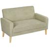 Two-Seater Velvet-Feel Sofa - Beige
