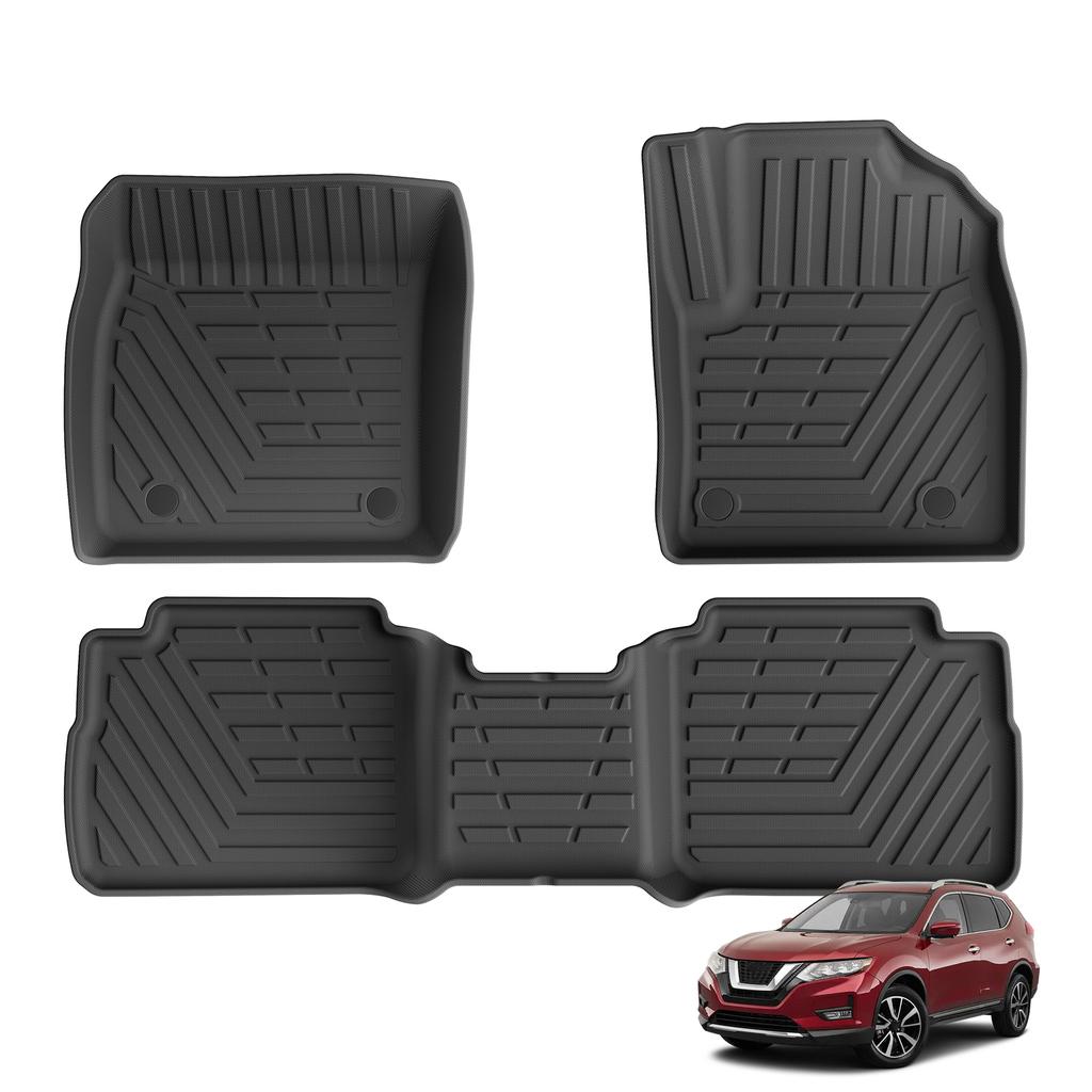 LUCKEASY Right Drive for Nissan X-Trail Xtrail Fuel T33 Series 2022-2025 5Seater Car Floor Mats Trunk TPE Waterproof Black