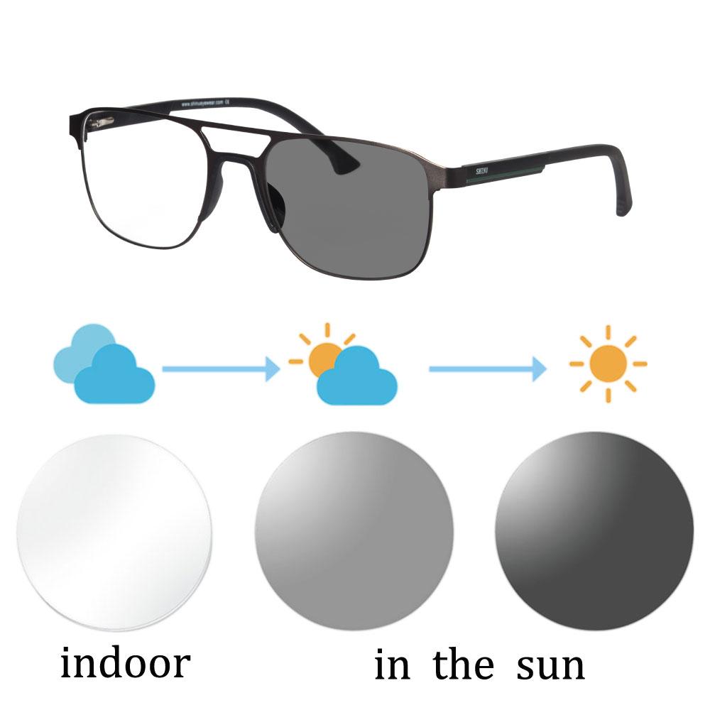 Cycling Glasses Multifocal Progressive Photochromic Man Near And Far Double Bridge Frame Gift For Man For Husband