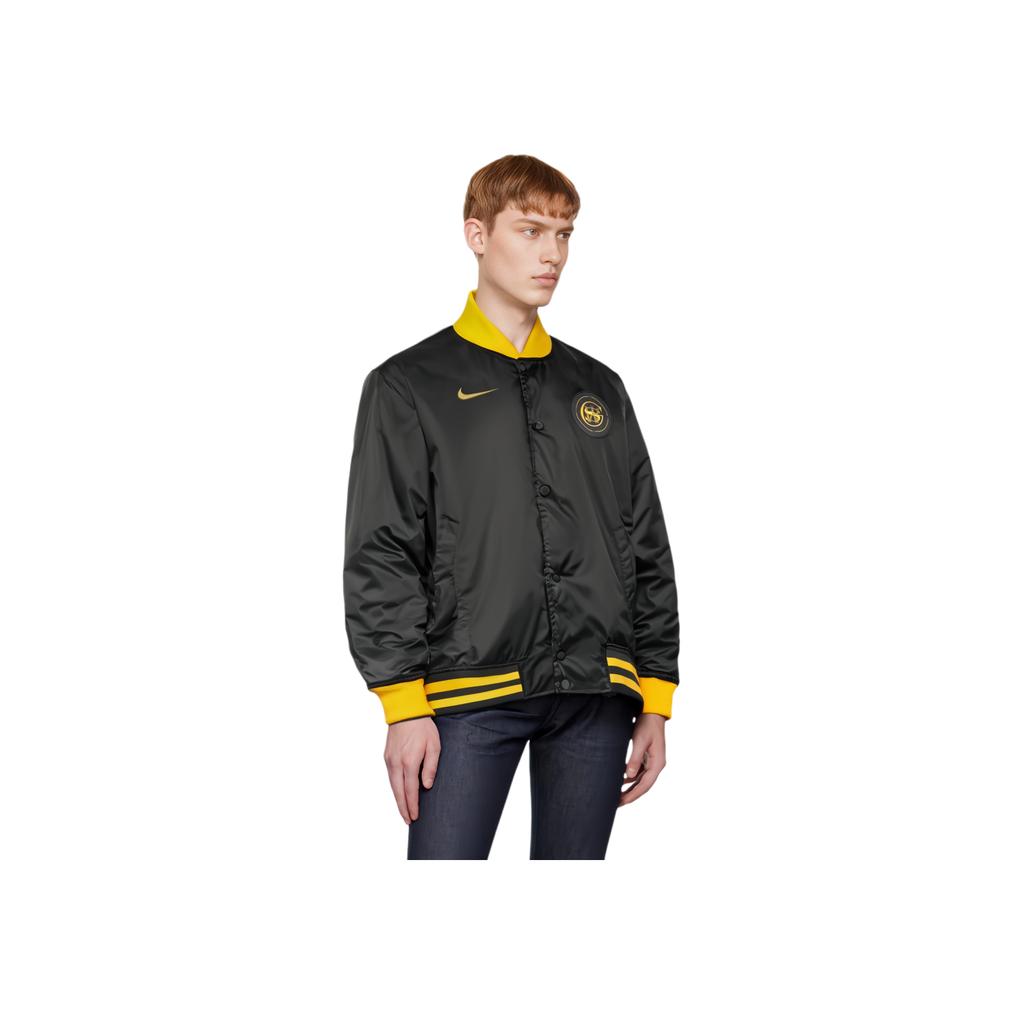 Nike Golden State Warriors 2023/24 City Edition Letter Print Color Block Long Sleeve Jacket Men Jacket Black FB4512-010
