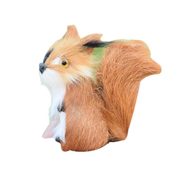 

Мягкая игрушка белка, пушистая имитация белки, коллекционная настольная игрушка в виде белки L