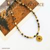 Sunset 2025 Early Autumn Natural Stone Beaded Necklace - High-End Niche Clavicle Chain