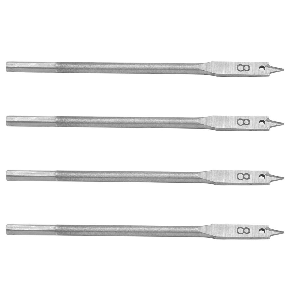 4Pcs Spade Drill Bit High Carbon Steel Wood Hole Saw Cutter Woodworking Tool 8mm