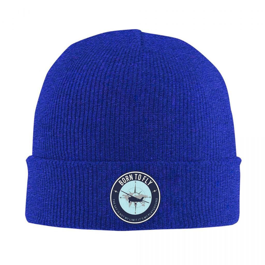 Born To Fly Flight Pilot Aviator Warm Knitted Cap Winter Knit Bonnet Hat Skullies Beanies Hip Hop Caps for Unisex