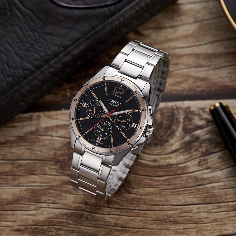 Casio Men Standard Series Black Watch MTP-1374D-1A2 MTP-1374D-1A2