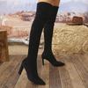 Fashion Sexy Pointed Toe Slim Over The Knee Boots Women Autumn Winter Super High Heels Long Boots Woman Fashion Thigh High Botas Mujer