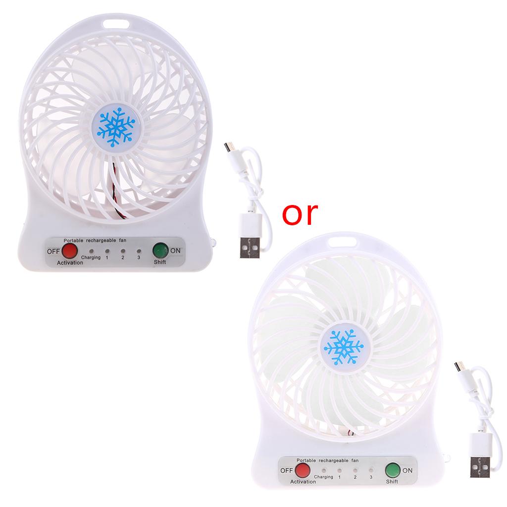 

Мини настольный вентилятор двойного назначения с USB-аккумулятором и подсветкой, перезаряжаемый, работающий от аккумулятора, мини настольный вентилятор с сильным ветром белый